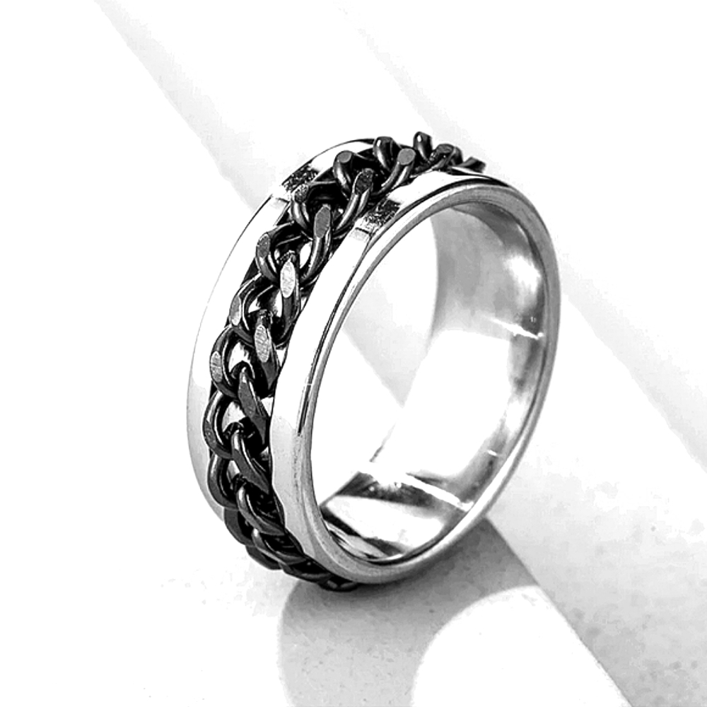 Chain Design Stainless Steel Ring